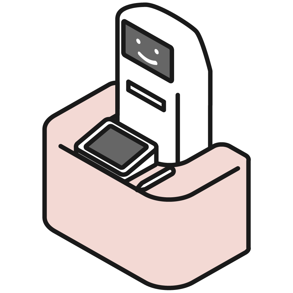 ロボット充電ステーションのイラスト